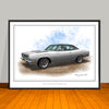 1969 Plymouth Roadrunner 383 Vinyl Top Muscle Car Art Print - 18" X 24" UNFRAMED