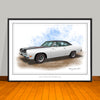 1969 Plymouth Roadrunner 383 Hood Stripes & Vinyl Top Muscle Car Art Print - 18" X 24" UNFRAMED