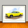 1969 Plymouth Roadrunner 383 Muscle Car Art Print - 18" X 24" UNFRAMED