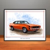 1969 Chevrolet Camaro RS SS 396 Muscle Car Art Print - Stripe & Vinyl Top Options - 18" X 24" UNFRAMED