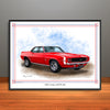 1969 Chevrolet Camaro RS SS 396 Muscle Car Art Print - Stripe & Vinyl Top Options - 18" X 24" UNFRAMED