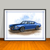 1970 Chevrolet Camaro Z28 Muscle Car Art Print 18" X 24" UNFRAMED