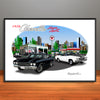 1970 Chevelle Super Sport City Garage Muscle Car Art Print - 13" X 19" UNFRAMED