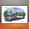 1970 Chevelle Super Sport City Garage Muscle Car Art Print - 13" X 19" UNFRAMED