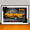 1970 Ford Mustang Boss 302 Muscle Car Art Print - 13 X 19 UNFRAMED