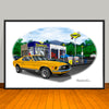 1970 Ford Mustang Mach 1 Muscle Car Art Print - 13 X 19 UNFRAMED