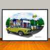 1970 Ford Mustang Mach 1 Muscle Car Art Print - 13 X 19 UNFRAMED