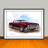 1970 Chevrolet Monte Carlo Vinyl Top Muscle Car Art Print - 18" X 24" UNFRAMED