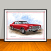 1970 Chevrolet Monte Carlo Muscle Car Art Print - 18" X 24" UNFRAMED