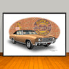 1970 Chevrolet Monte Carlo Vinyl Top Muscle Car Art Print - 13" X 19" UNFRAMED