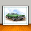 1970 Chevrolet Monte Carlo Muscle Car Art Print - 18" X 24" UNFRAMED