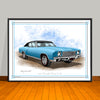 1970 Chevrolet Monte Carlo Vinyl Top Muscle Car Art Print - 18" X 24" UNFRAMED