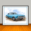 1970 Chevrolet Monte Carlo Vinyl Top Muscle Car Art Print - 18" X 24" UNFRAMED