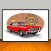 1970 Chevrolet Monte Carlo Vinyl Top Muscle Car Art Print - 13" X 19" UNFRAMED