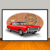 1970 Chevrolet Monte Carlo Muscle Car Art Print - 13" X 19" UNFRAMED