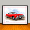 1970 Chevrolet Monte Carlo Vinyl Top Muscle Car Art Print - 18" X 24" UNFRAMED