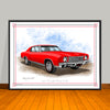 1970 Chevrolet Monte Carlo Muscle Car Art Print - 18" X 24" UNFRAMED