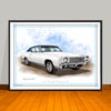 1970 Chevrolet Monte Carlo Vinyl Top Muscle Car Art Print - 18" X 24" UNFRAMED