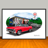 1970 Chevrolet Nova SS 350 Vinyl Top Muscle Car Art Print 13" X 19" UNFRAMED