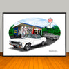 1970 Chevrolet Nova SS 350 Vinyl Top Muscle Car Art Print 13" X 19" UNFRAMED