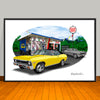 1970 Chevrolet Nova SS 350 Vinyl Top Muscle Car Art Print 13" X 19" UNFRAMED