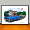1970 Chevrolet Nova SS 396 Vinyl Top Muscle Car Art Print 13" X 19" UNFRAMED