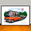 1970 Chevrolet Nova SS 396 Vinyl Top Muscle Car Art Print 13" X 19" UNFRAMED
