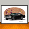 1970 Oldsmobile 442 Vinyl Top Muscle Car Art Print - 13" X 19" UNFRAMED