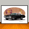 1970 Oldsmobile 442 Vinyl Top Muscle Car Art Print - 13" X 19" UNFRAMED