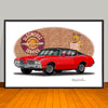 1970 Oldsmobile 442 Vinyl Top Muscle Car Art Print - 13" X 19" UNFRAMED