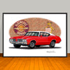 1970 Oldsmobile 442 Vinyl Top Muscle Car Art Print - 13" X 19" UNFRAMED