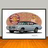 1970 Oldsmobile 442 Vinyl Top Muscle Car Art Print - 13" X 19" UNFRAMED