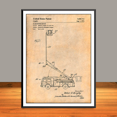 1970 Fluid Power Device Patent Print - Unframed