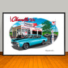 1971 Chevelle Malibu SS Stripe Option Muscle Car Art Print - 13" X 19" UNFRAMED
