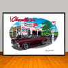 1971 Chevelle Malibu SS Stripe Option Muscle Car Art Print - 13" X 19" UNFRAMED