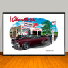 1971 Chevelle Malibu SS Stripe & Top Option Muscle Car Art Print - 13" X 19" UNFRAMED