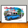 1971 Chevelle Malibu SS Stripe Option Muscle Car Art Print - 13" X 19" UNFRAMED