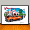 1971 Chevelle Malibu SS Stripe Option Muscle Car Art Print - 13" X 19" UNFRAMED