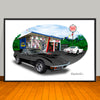 1971 Chevrolet Corvette Stingray Car Art Print - 13" X 19" UNFRAMED