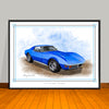 1971 Chevrolet Corvette Stingray Muscle Car Art Print - 18" X 24" UNFRAMED