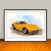 1971 Chevrolet Corvette Stingray Muscle Car Art Print - 18" X 24" UNFRAMED