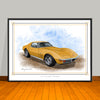 1971 Chevrolet Corvette Stingray Muscle Car Art Print - 18" X 24" UNFRAMED