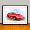1971 Chevrolet Corvette Stingray Muscle Car Art Print - 18" X 24" UNFRAMED