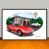 1971 Chevrolet Corvette Stingray Car Art Print - 13" X 19" UNFRAMED