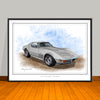 1971 Chevrolet Corvette Stingray Muscle Car Art Print - 18" X 24" UNFRAMED