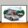 1971 Chevrolet Corvette Stingray Car Art Print - 13" X 19" UNFRAMED