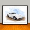 1971 Chevrolet Corvette Stingray Muscle Car Art Print - 18" X 24" UNFRAMED