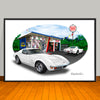 1971 Chevrolet Corvette Stingray Car Art Print - 13" X 19" UNFRAMED