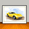 1971 Chevrolet Corvette Stingray Muscle Car Art Print - 18" X 24" UNFRAMED