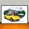 1971 Chevrolet Corvette Stingray Car Art Print - 13" X 19" UNFRAMED